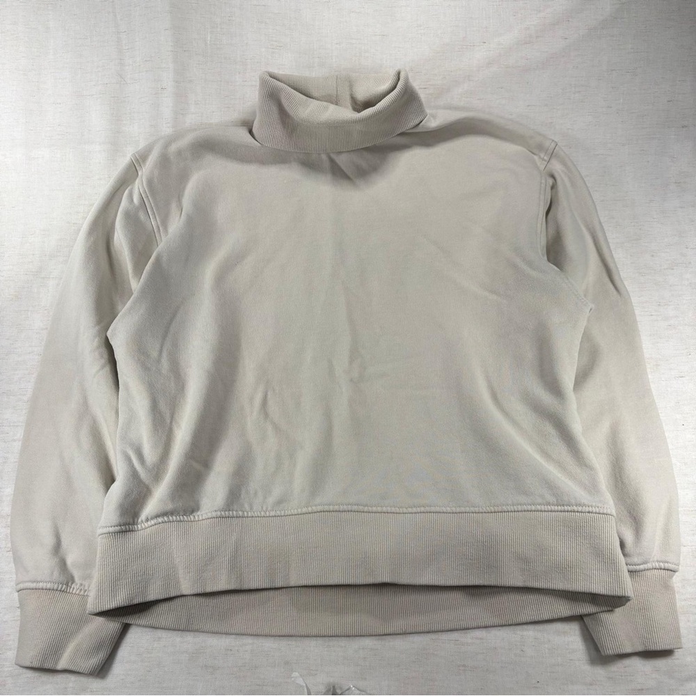 ZARA Beige Knit Turtleneck Pullover Sweater Women's Regular Size M Long Sleeve
